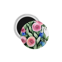 County Charm – Watercolor Flowers Botanical 1 75  Magnets by GardenOfOphir