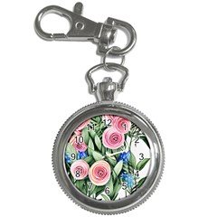 County Charm – Watercolor Flowers Botanical Key Chain Watches by GardenOfOphir