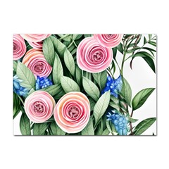 County Charm – Watercolor Flowers Botanical Sticker A4 (100 Pack) by GardenOfOphir