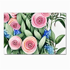 County Charm – Watercolor Flowers Botanical Postcards 5  X 7  (pkg Of 10) by GardenOfOphir