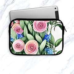 County Charm – Watercolor Flowers Botanical Apple Ipad Mini Zipper Cases by GardenOfOphir