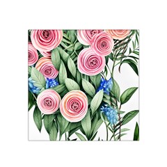 County Charm – Watercolor Flowers Botanical Satin Bandana Scarf 22  X 22  by GardenOfOphir