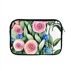 County Charm – Watercolor Flowers Botanical Apple Macbook Pro 15  Zipper Case by GardenOfOphir