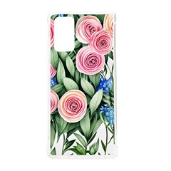 County Charm – Watercolor Flowers Botanical Samsung Galaxy Note 20 Tpu Uv Case by GardenOfOphir