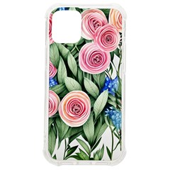 County Charm – Watercolor Flowers Botanical Iphone 12 Mini Tpu Uv Print Case	 by GardenOfOphir