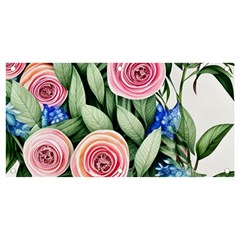 County Charm – Watercolor Flowers Botanical Banner And Sign 4  X 2  by GardenOfOphir