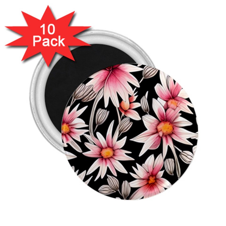 Charming and Celestial Watercolor Flowers 2.25  Magnets (10 pack) 