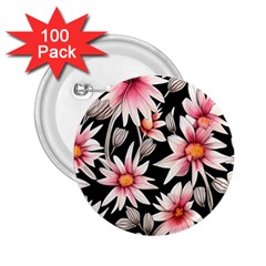 Charming And Celestial Watercolor Flowers 2 25  Buttons (100 Pack)  by GardenOfOphir