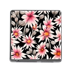 Charming And Celestial Watercolor Flowers Memory Card Reader (square 5 Slot) by GardenOfOphir