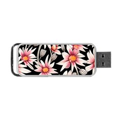 Charming And Celestial Watercolor Flowers Portable Usb Flash (one Side) by GardenOfOphir