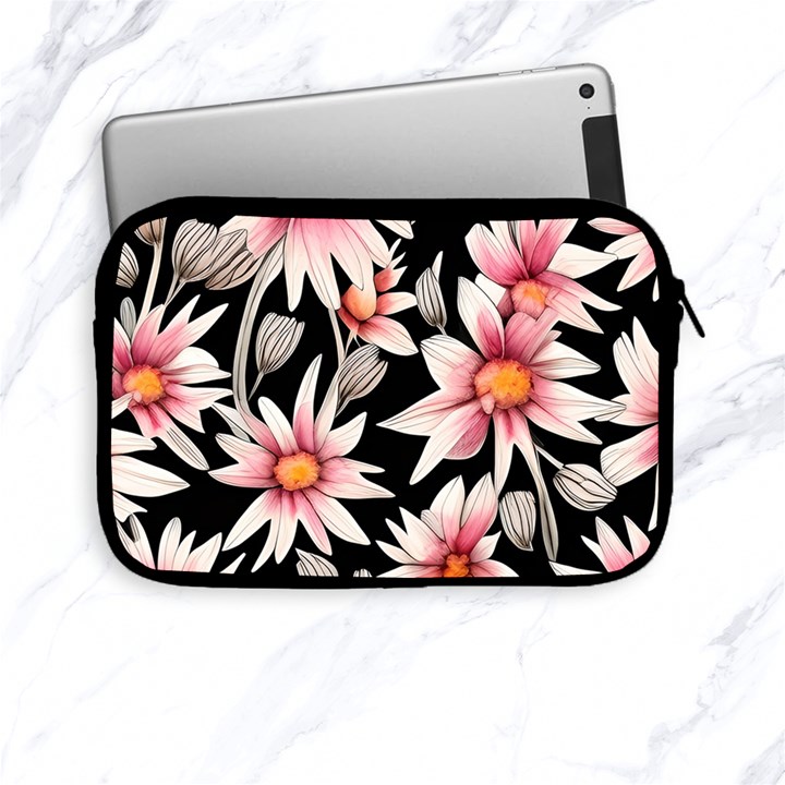 Charming and Celestial Watercolor Flowers Apple iPad Mini Zipper Cases