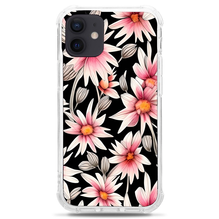 Charming and Celestial Watercolor Flowers iPhone 12 mini TPU UV Print Case	