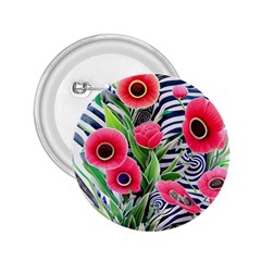 Cherished Blooms – Watercolor Flowers Botanical 2 25  Buttons by GardenOfOphir