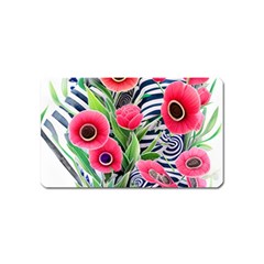 Cherished Blooms – Watercolor Flowers Botanical Magnet (name Card) by GardenOfOphir