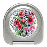 Cherished Blooms – Watercolor Flowers Botanical Travel Alarm Clock Front