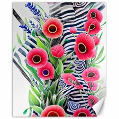 Cherished Blooms – Watercolor Flowers Botanical Canvas 16  X 20  by GardenOfOphir