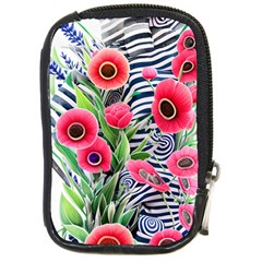 Cherished Blooms – Watercolor Flowers Botanical Compact Camera Leather Case by GardenOfOphir