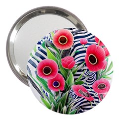 Cherished Blooms – Watercolor Flowers Botanical 3  Handbag Mirrors by GardenOfOphir