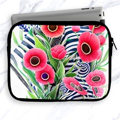 Cherished Blooms – Watercolor Flowers Botanical Apple Ipad 2/3/4 Zipper Cases by GardenOfOphir