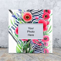 Cherished Blooms – Watercolor Flowers Botanical White Box Photo Frame 4  X 6  by GardenOfOphir