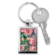 Darling And Dazzling Watercolor Flowers Key Chain (rectangle) by GardenOfOphir