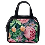 Darling and Dazzling Watercolor Flowers Classic Handbag (Two Sides) Back