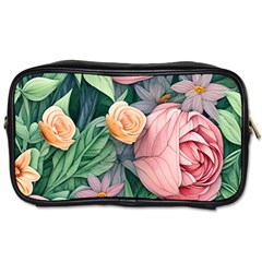 Darling And Dazzling Watercolor Flowers Toiletries Bag (two Sides) by GardenOfOphir