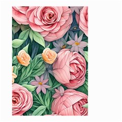 Darling And Dazzling Watercolor Flowers Small Garden Flag (two Sides) by GardenOfOphir