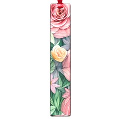 Darling And Dazzling Watercolor Flowers Large Book Marks by GardenOfOphir