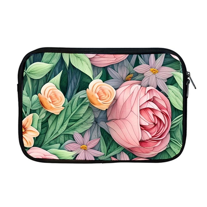 Darling and Dazzling Watercolor Flowers Apple MacBook Pro 17  Zipper Case