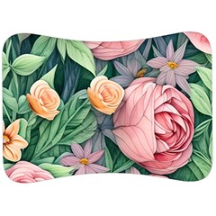 Darling And Dazzling Watercolor Flowers Velour Seat Head Rest Cushion by GardenOfOphir