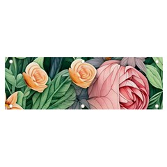 Darling And Dazzling Watercolor Flowers Banner And Sign 6  X 2  by GardenOfOphir