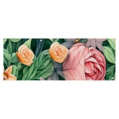 Darling And Dazzling Watercolor Flowers Banner And Sign 8  X 3  by GardenOfOphir