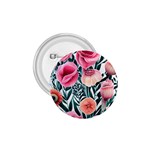 Cheerful Watercolors – Flowers Botanical 1.75  Buttons Front