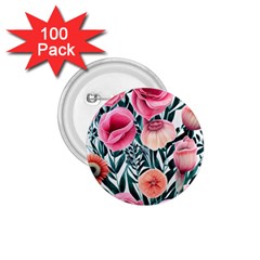 Cheerful Watercolors – Flowers Botanical 1 75  Buttons (100 Pack)  by GardenOfOphir