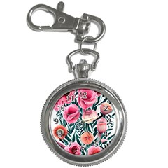 Cheerful Watercolors – Flowers Botanical Key Chain Watches by GardenOfOphir