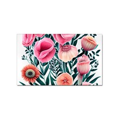 Cheerful Watercolors – Flowers Botanical Sticker Rectangular (10 Pack) by GardenOfOphir