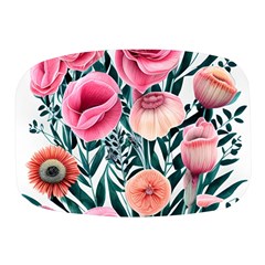 Cheerful Watercolors – Flowers Botanical Mini Square Pill Box by GardenOfOphir