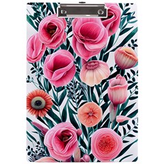 Cheerful Watercolors – Flowers Botanical A4 Acrylic Clipboard