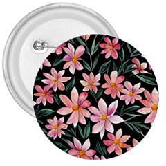 Classy Botanicals – Watercolor Flowers Botanical 3  Buttons by GardenOfOphir