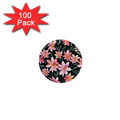 Classy Botanicals – Watercolor Flowers Botanical 1  Mini Magnets (100 Pack)  by GardenOfOphir