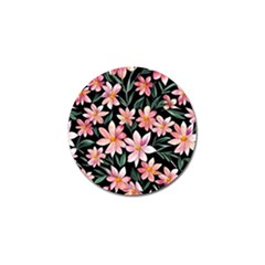 Classy Botanicals – Watercolor Flowers Botanical Golf Ball Marker (4 Pack) by GardenOfOphir