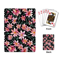 Classy Botanicals – Watercolor Flowers Botanical Playing Cards Single Design (rectangle) by GardenOfOphir