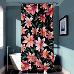 Classy Botanicals – Watercolor Flowers Botanical Shower Curtain 36  X 72  (stall)  by GardenOfOphir