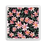 Classy Botanicals – Watercolor Flowers Botanical Memory Card Reader (Square) Front