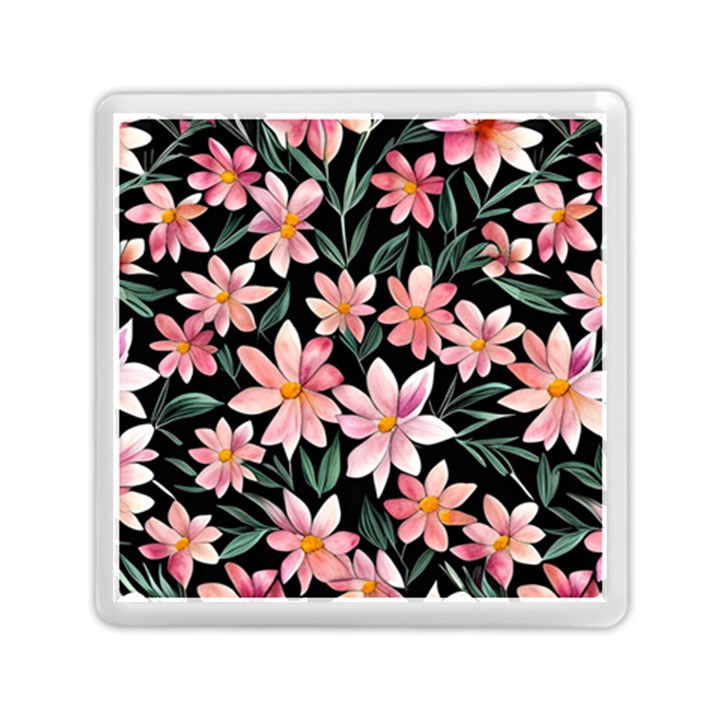 Classy Botanicals – Watercolor Flowers Botanical Memory Card Reader (Square)