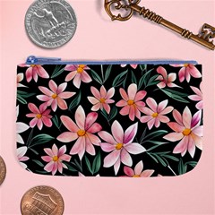 Classy Botanicals – Watercolor Flowers Botanical Large Coin Purse by GardenOfOphir