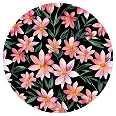 Classy Botanicals – Watercolor Flowers Botanical Round Trivet by GardenOfOphir