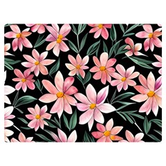 Classy Botanicals – Watercolor Flowers Botanical Premium Plush Fleece Blanket (extra Small)