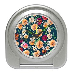 Charming Foliage – Watercolor Flowers Botanical Travel Alarm Clock by GardenOfOphir